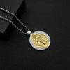 Catholic Saint Benedict Medallion Pendant Necklace Gold Silver Color Stainless Steel San Benito Collares For Men Jewelry
