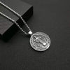Catholic Saint Benedict Medallion Pendant Necklace Gold Silver Color Stainless Steel San Benito Collares For Men Jewelry