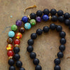Chakras 108 Beads Mala Matte Onyx 7 Color Stones Reiki Charm Tassel Necklace Bead Knotted Meditation Yoga Necklace Dropship