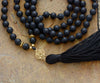 Chakras 108 Beads Mala Matte Onyx 7 Color Stones Reiki Charm Tassel Necklace Bead Knotted Meditation Yoga Necklace Dropship