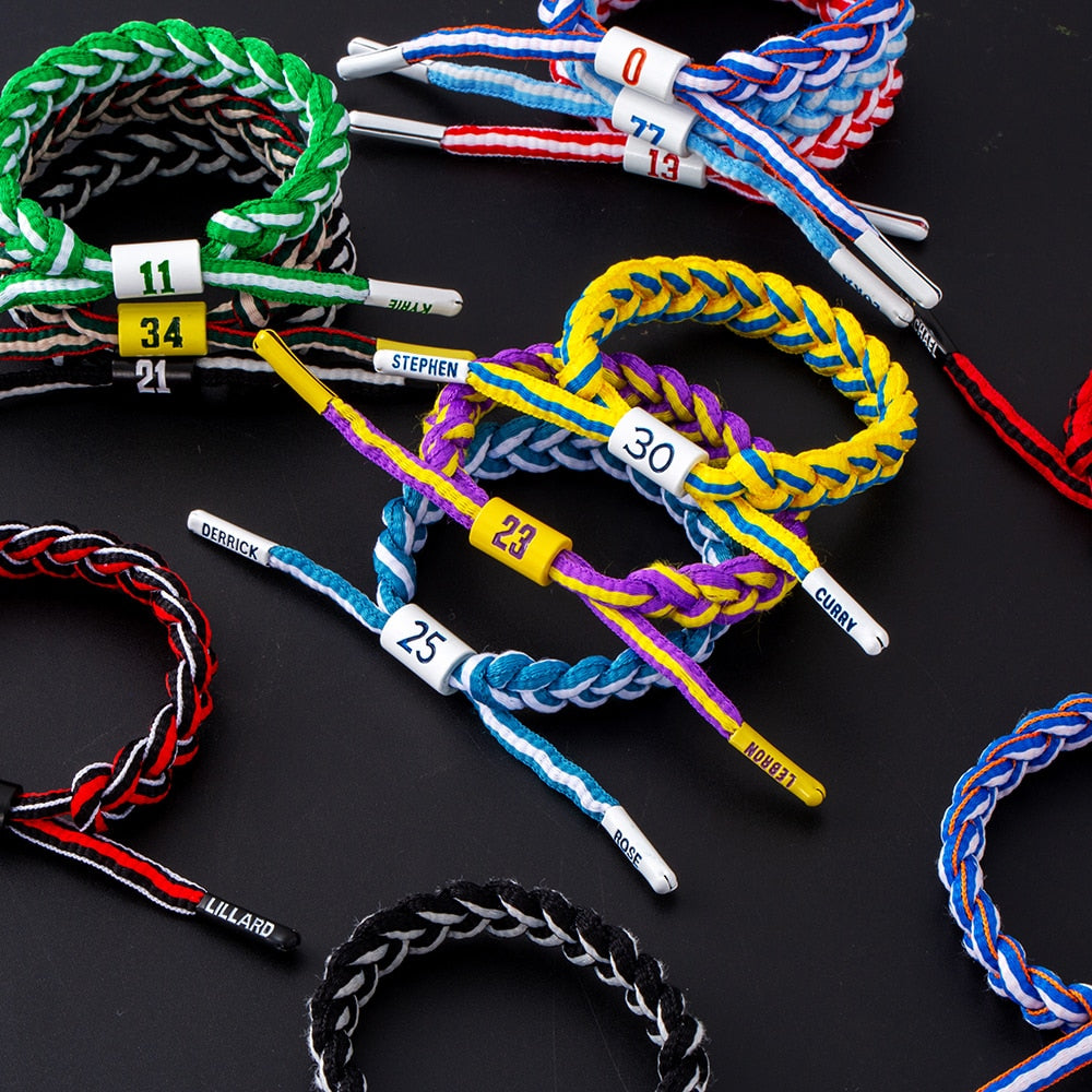 Charm Bracelet For Friendship Basketball Team James Kobe Rope Bracelet Adjustable Bangles Women Man Lucky Wish Jewelry