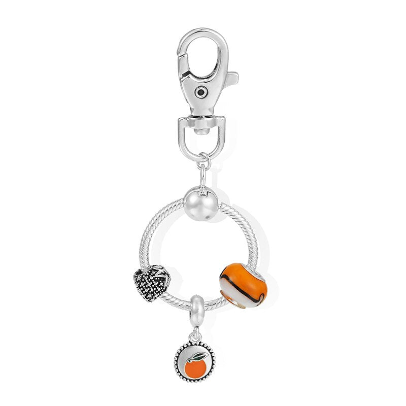 Charm Keychains For Women Handbag Car Keyfobs Brand Keyrings Pendant Charm Beads Accessories DIY Jewelry Gifts