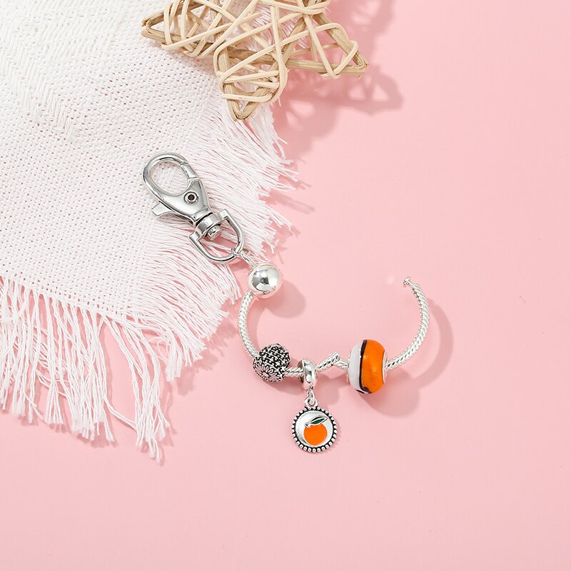 Charm Keychains For Women Handbag Car Keyfobs Brand Keyrings Pendant Charm Beads Accessories DIY Jewelry Gifts