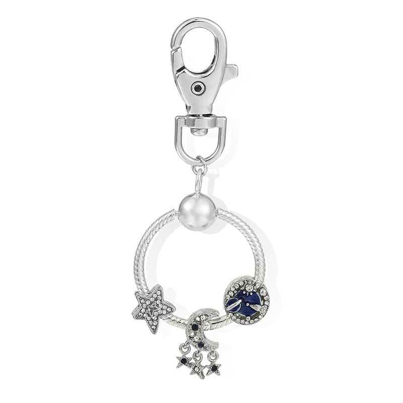 Charm Keychains For Women Handbag Car Keyfobs Brand Keyrings Pendant Charm Beads Accessories DIY Jewelry Gifts