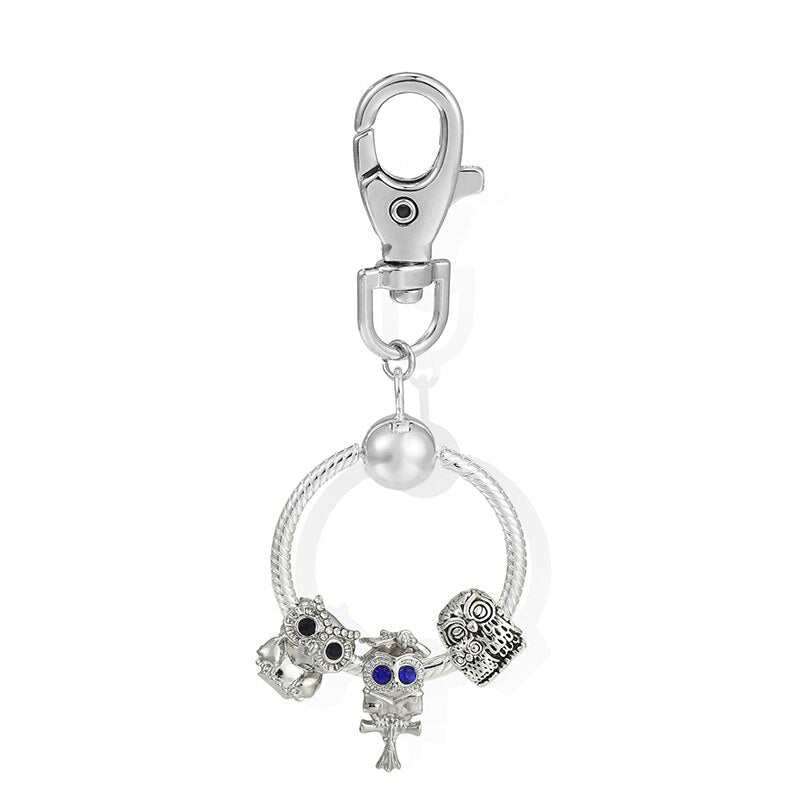 Charm Keychains For Women Handbag Car Keyfobs Brand Keyrings Pendant Charm Beads Accessories DIY Jewelry Gifts