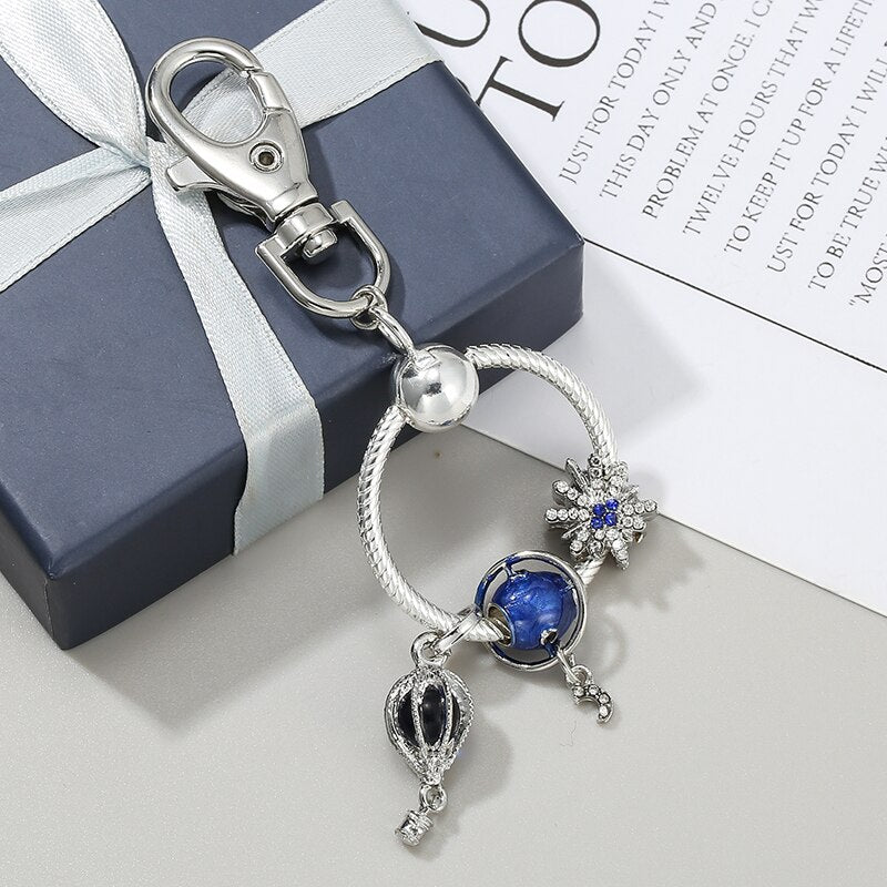Charm Keychains For Women Handbag Car Keyfobs Brand Keyrings Pendant Charm Beads Accessories DIY Jewelry Gifts