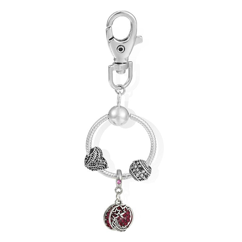Charm Keychains For Women Handbag Car Keyfobs Brand Keyrings Pendant Charm Beads Accessories DIY Jewelry Gifts