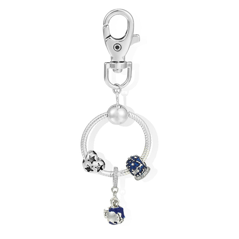 Charm Keychains For Women Handbag Car Keyfobs Brand Keyrings Pendant Charm Beads Accessories DIY Jewelry Gifts