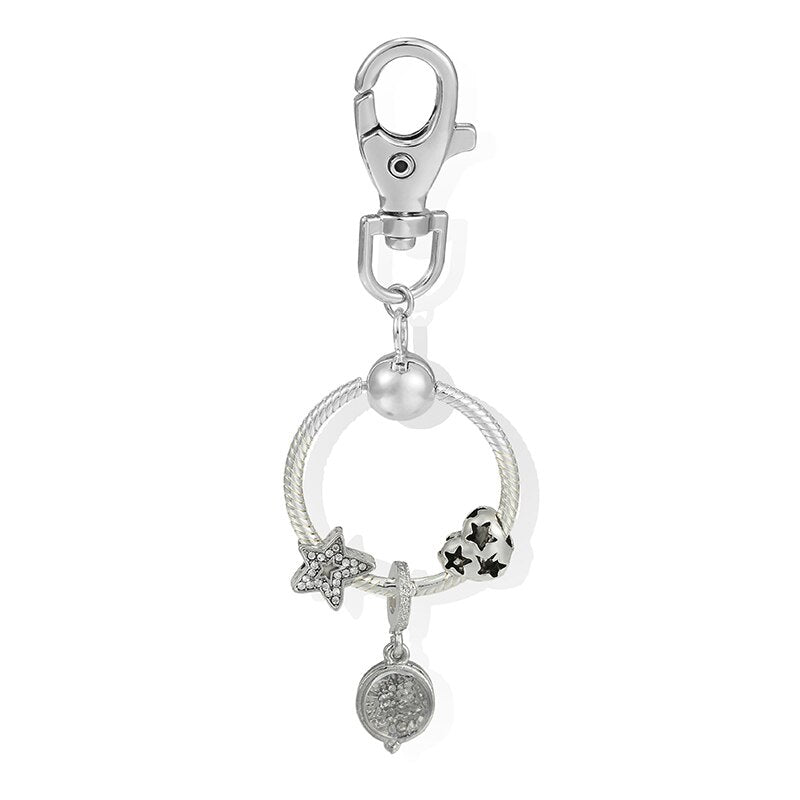Charm Keychains For Women Handbag Car Keyfobs Brand Keyrings Pendant Charm Beads Accessories DIY Jewelry Gifts