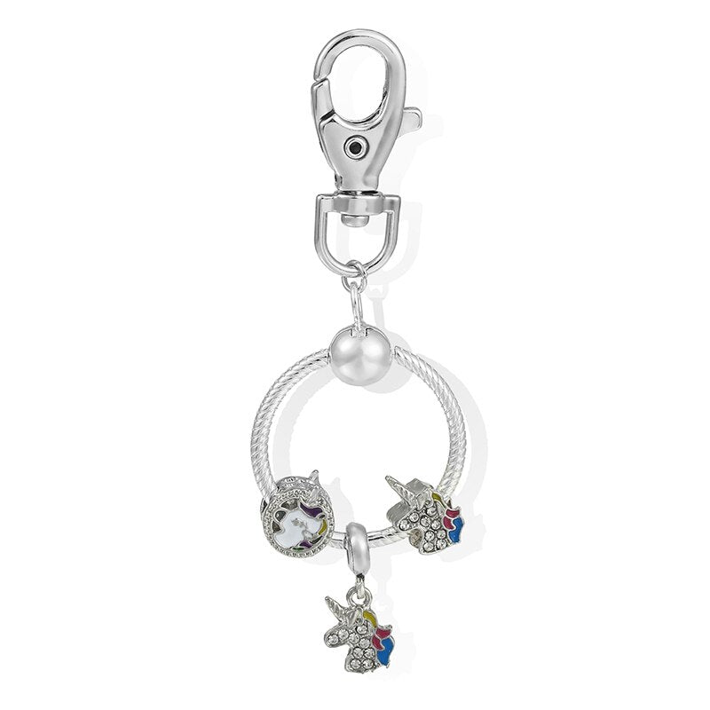 Charm Keychains For Women Handbag Car Keyfobs Brand Keyrings Pendant Charm Beads Accessories DIY Jewelry Gifts