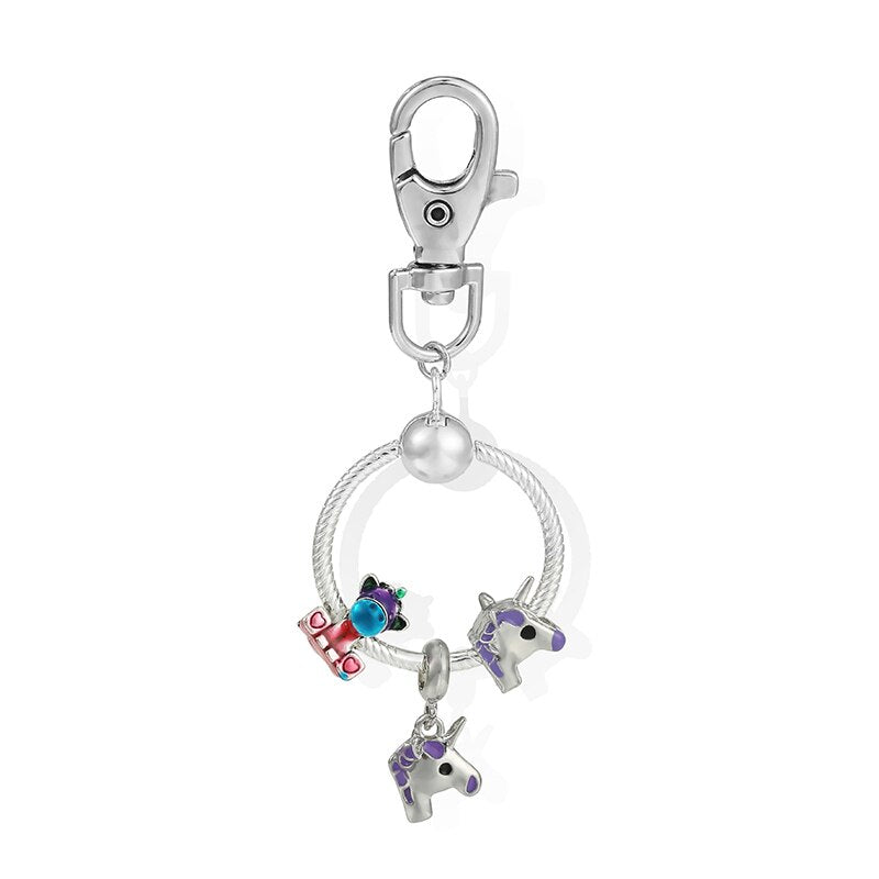 Charm Keychains For Women Handbag Car Keyfobs Brand Keyrings Pendant Charm Beads Accessories DIY Jewelry Gifts