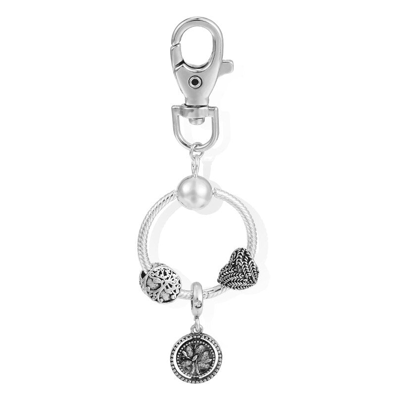 Charm Keychains For Women Handbag Car Keyfobs Brand Keyrings Pendant Charm Beads Accessories DIY Jewelry Gifts