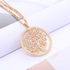 Charm Tree Of Life Necklace For Women Gold Color Double Chain Crystal Heart Pendant Long Necklace Female Jewelry Statement