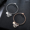 Charms Stainless Steel Bracelets Bangles For Women Rose Gold Silvery Crystal Tree Of Life Bracelets Female Jewelry