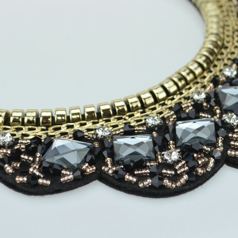 Choker Necklace Ethnic Collares Vintage crystal  Beads Pendant Necklace the first choice of the presents