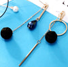 New Christmas Gifts Women Cloth Ball Creative Bridal jewelry Tassel Earrings Fashion Crystal Beads Earrings Jewelry Accessories