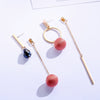 New Christmas Gifts Women Cloth Ball Creative Bridal jewelry Tassel Earrings Fashion Crystal Beads Earrings Jewelry Accessories
