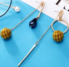 New Christmas Gifts Women Cloth Ball Creative Bridal jewelry Tassel Earrings Fashion Crystal Beads Earrings Jewelry Accessories