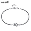 New Classic Genuine 925 Sterling Silver Retro Style Charm Star Chain Bracelet & Bangles with Zircon For Women Party Jewelry