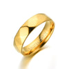 Classic Glossy Plain Ring Men's Women's Rings Metal Gold-Plated Polished Ring Accessories Party Jewelry