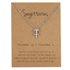 Constellation Zodiac Necklaces Jewelry for Women Antique Style Designed 12 Horoscope Taurus Aries Leo Necklaces Gifts