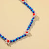 Creative Ethnic Style Necklace Handmade Colorful Rice Beads Woven Small Flower Bohemian Clavicle Necklace