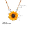 Creative Imitation Pearl SunFlower Necklace Pendant For Women Accessories Sunflower Choker Necklaces Wedding Party Jewelry