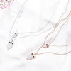 Crystal Owl Pendants Necklace For Women Rose Gold Double Layer Long Chain Necklaces Female Stainless steel Jewelry