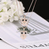Crystal Pendants Owl Necklace For Women Gold Silvery Double Layer Snake Chain Necklaces For Women Jewelry
