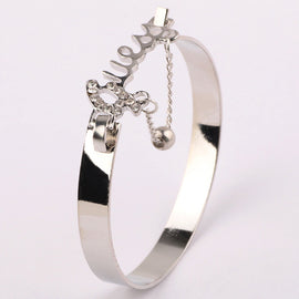 New Crystals Bracelet Gold Silver Charm Bracelets & Bangles For Women Fashion Jewelry Wristband VB230 P40
