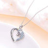 Cute Animal Unicorn Heart Pendant Necklace Women's Necklace Crystal Inlaid Metal Sliding Pendant Accessory Party Gift