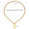 Design 316L Stainless Steel Chain Blank Heart Pendant Necklace For Women  OT Buckle Toggle Choker Femme Jewelry