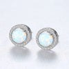 New Design 925 Sterling Silver Earrings Opal AAA Zircon Crystal Earrings For Women Glamour Jewelry