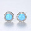 New Design 925 Sterling Silver Earrings Opal AAA Zircon Crystal Earrings For Women Glamour Jewelry