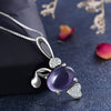 New Design 925 Sterling Silver Necklace Bunny Crystal Pendant Silver Chain Charm Jewelry For Women