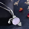 New Design 925 Sterling Silver Necklace Bunny Crystal Pendant Silver Chain Charm Jewelry For Women