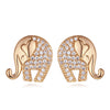 New Design Austrian CZ Earrings for Women Cute Elephant Stud Earrings Gold Colors Animal Bijoux Fashion Jewelry Brincos