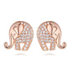 New Design Austrian CZ Earrings for Women Cute Elephant Stud Earrings Gold Colors Animal Bijoux Fashion Jewelry Brincos