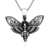 Design Death Head Skull Butterfly Moth Pendant For Men Stainless Steel Punk Chains Necklace Jewelry