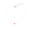 Design Drop Oil Heart Charms Invisible Fish Line Crystal Choker Necklace For Women Collar Jewelry Gift