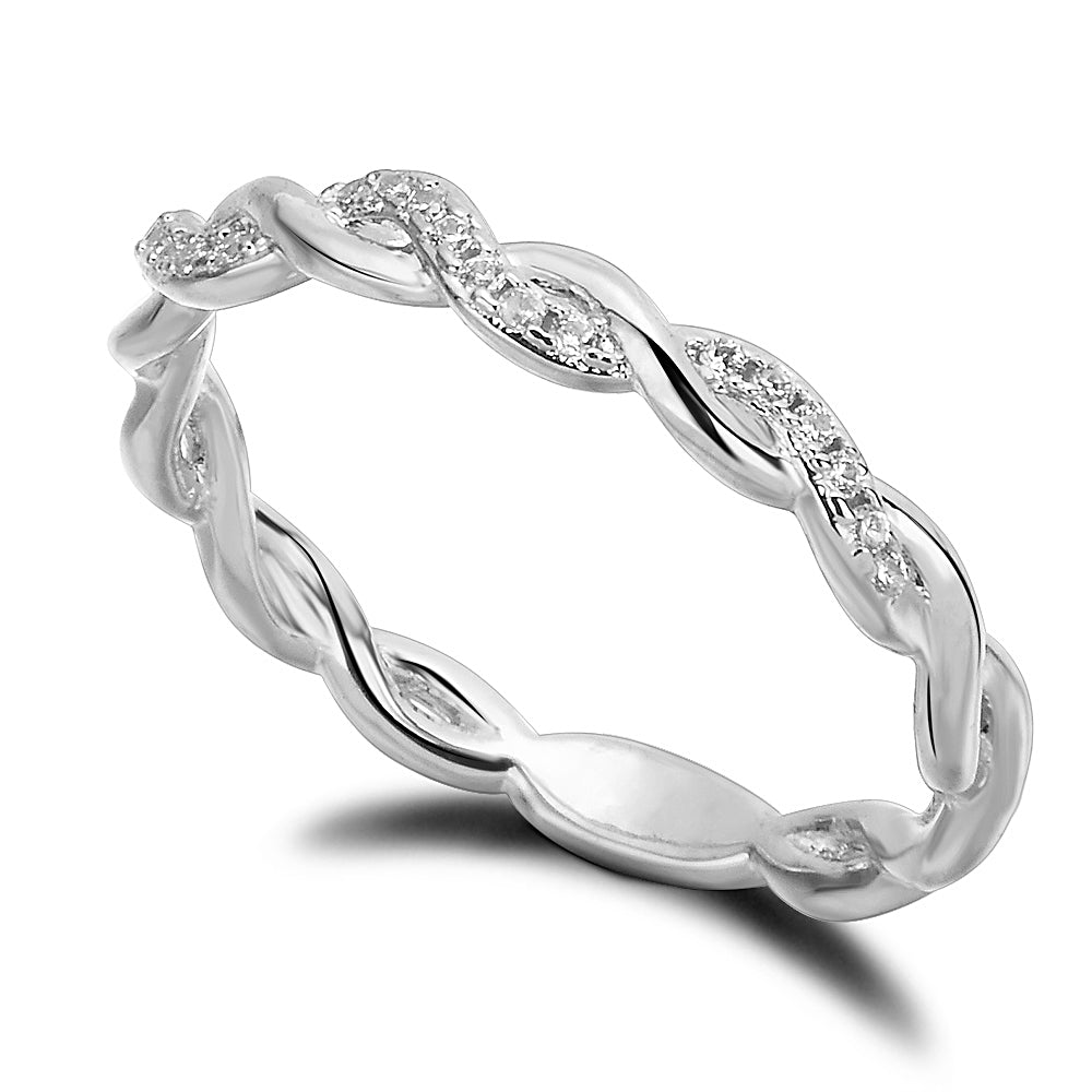 New Design Fashion Copper inlaid zircon Rings Gold silver Color distortion Ring Statement jewelry Wholesale for women Jewelry