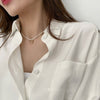Design Jewelry Simple Natural Freshwater Pearl Love Necklace Pendant Necklace Elegant Women's Clavicle Necklace