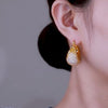 Design Jewelry in Korea 14K Gold plated  Crystal Letter U hoop Earrings Elegant Women's Prom Party Accessories