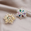 Design Jewelry in Korea Irregular Zircon Exaggerated Flower Earrings  Women's Wedding Party Accessories