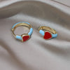 Design Jewelry in Korea Simple Enamel Red Love small hoop Earrings Sweet Girl Gift Women's Daily Accessories