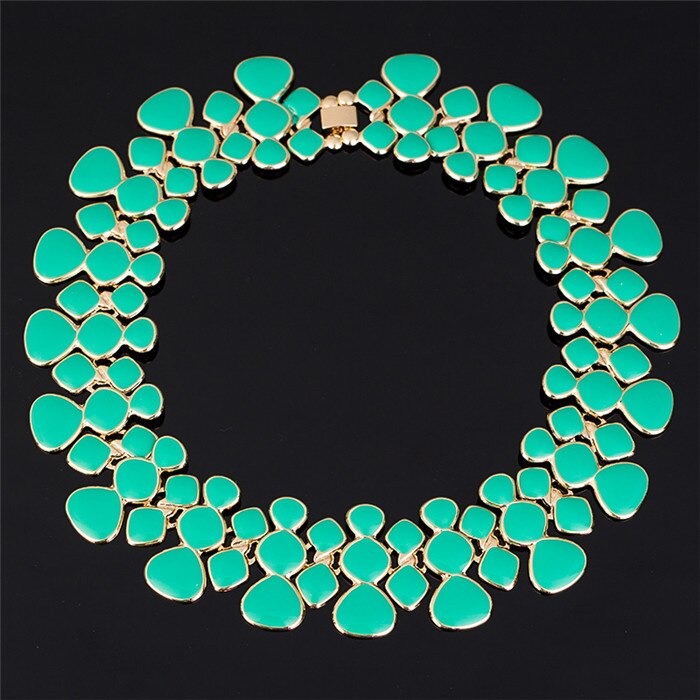 Design choker Short Necklace Popular Big Pendant Clavicle Chain 9 color  Women's Delicate Banquet Jewelry #N003