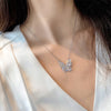 Design Jewelry Exquisite Copper Inlaid Zircon Pendant Necklace Beautiful Butterfly Party Necklace for women