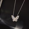 Design Jewelry Exquisite Copper Inlaid Zircon Pendant Necklace Beautiful Butterfly Party Necklace for women