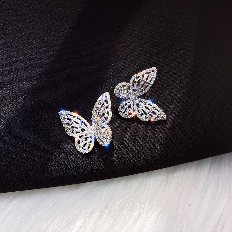 Design Jewelry Premium  Zircon Earrings Smart Butterfly Earrings for women gift