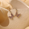 Design Jewelry Premium  Zircon Earrings Smart Butterfly Earrings for women gift
